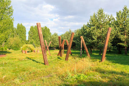 Ata botanical garden in summertime in Erzurum, Turkeyの写真素材