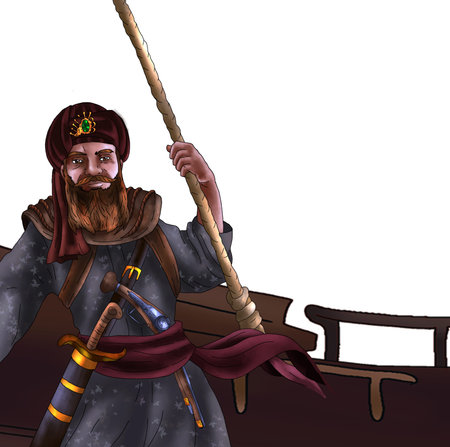 Pirate warrior illustrationの写真素材