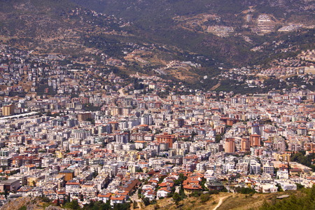 alanya, high view of the cityの写真素材