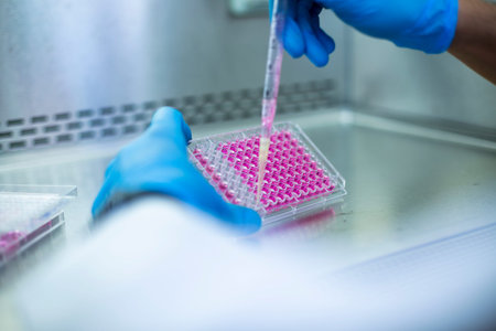 cell culture at the medicine, medical and cell culture laboratory