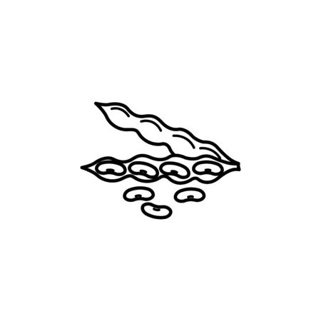 Green beans and grains, vector illustrationのイラスト素材