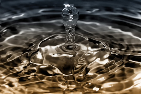 Water splash drop close up
