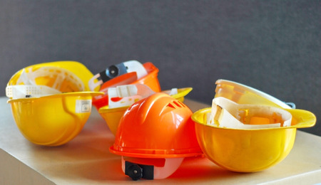 Safety helmetsの写真素材