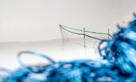 Needle thread-embroidery stitchの写真素材