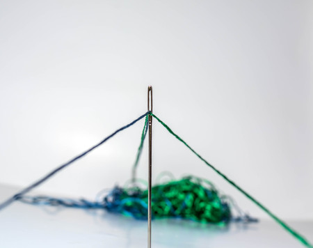 Needle thread-embroidery stitchの写真素材