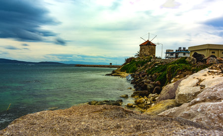 old windmill at the Mordo?anの写真素材