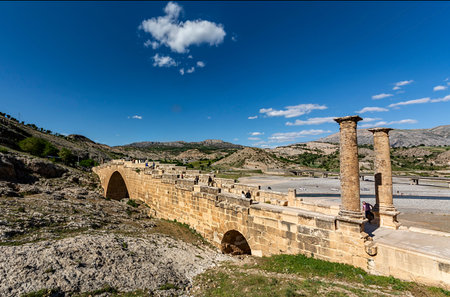 Also known as Cendere Bridge, Roman Bridge or Septimius Severus Bridge.の写真素材