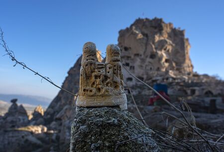 uc hisar Cappadociaの写真素材