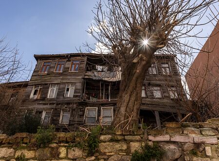 Balat, one of the historical districts of Istanbulの写真素材