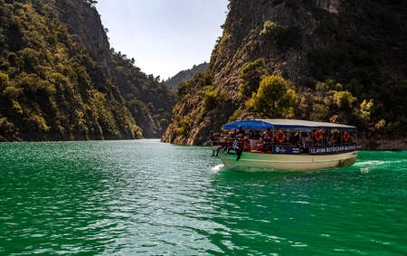 04/07/2019, Bozdogan, Aydin, Turkey, Interesting that the name and location with stunning views in mind, Turkey's new tourism point was Arapapisti Canyonのeditorial素材