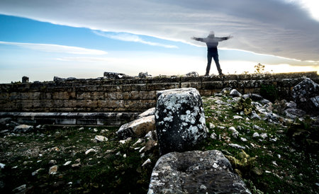 Blaundos ancient city sulumenli,Usak,Turkeyの写真素材