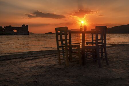 sunset at the heraklia Kapikiri Bafaの写真素材