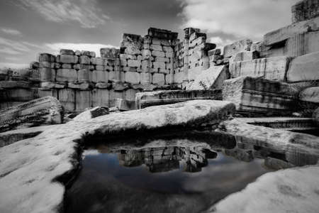 Stratonikeia Ancient City, known as "City of Gladiators", who hosted many civilizations throughout history in Eskihisar Quarterのeditorial素材