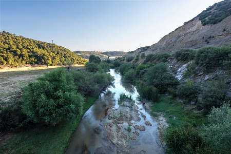 magnificent bridge located on UÅak-Ä°zmir Highway in UÅak Olucak Village.の写真素材