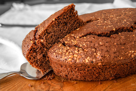 Homemade Cocoa and Hazelnut Cake