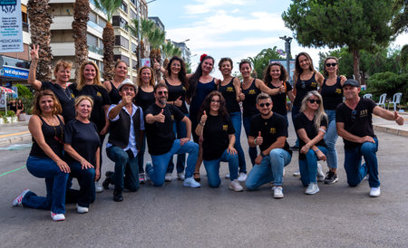 09.22.2021,Karsiyaka,Izmir,Turkey, a group dancing on the street as part of the European mobility...