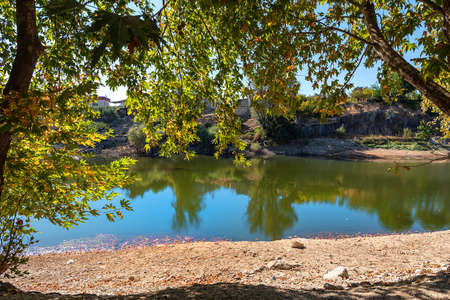 drought threatens all wetlands, one of which is Adala (Hermos) canyonの写真素材