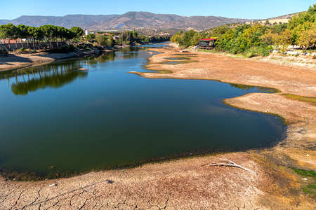 drought threatens all wetlands, one of which is Adala (Hermos) canyonの写真素材