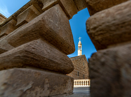 Deyrulzafaran Monastery, with its domes, arched columns, wooden handicrafts, interior and exterior...