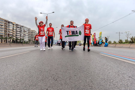 03,17,2022, Izmir, Turkey, the 3rd marathon Izmir was held with great interest and participation.