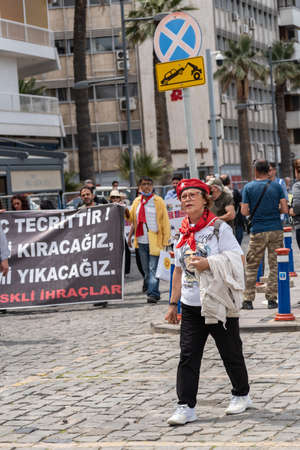05,01,2022,Izmir,Turkey,May 1 rally was celebrated with a big rally on the workers' and laborers' dayのeditorial素材