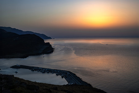 Sunset on the island of Gokceada, TurkeyBeautiful landscape.