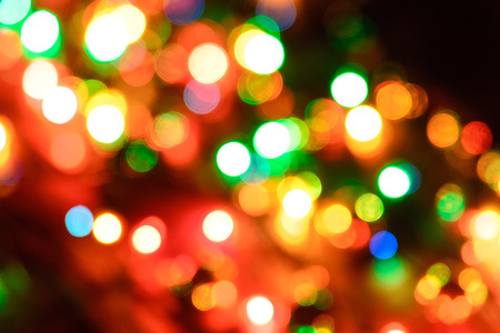 Multicolored highlights, New Year's background from a garland without focusの写真素材