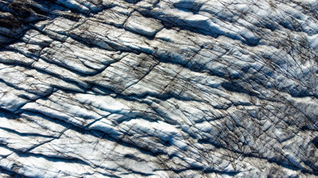 Vatnajokull Glacier in Iceland, Pure blue ice at winter season, Nature landscape.の写真素材
