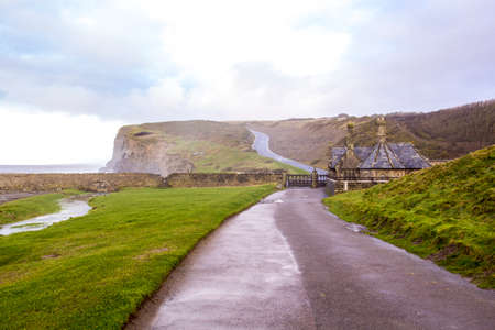 Dunraven Bay, Southerndown, Wales, United Kingdom.のeditorial素材