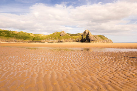 Three Cliffs Bay, Swansea, Wales, UK.
