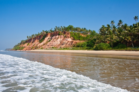 Wiev Varkala Beach of the sea on the cliffの写真素材