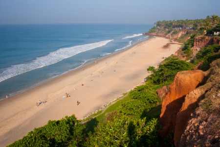 View Varkala Beach of the cliff の写真素材