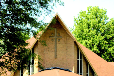Lutheran church architecture wtih cross