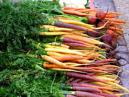 carrots and beetsの写真素材