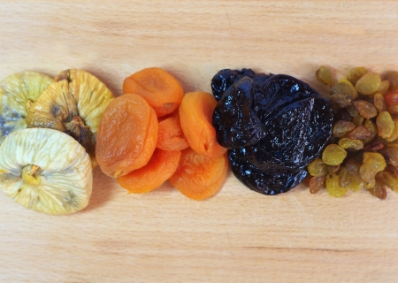 Variation of dried fruitsの写真素材
