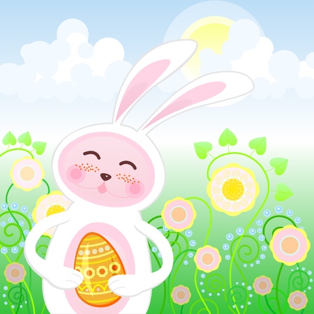 Easter rabbitのイラスト素材