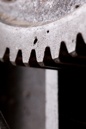 Close up view of gears from old mechanismの写真素材
