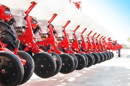 The new industrial agricultural seeder close upの写真素材