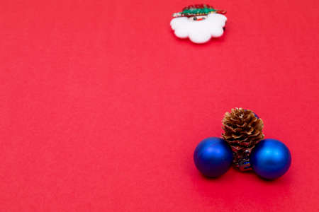 Christmas background. Top view with copy space.の写真素材