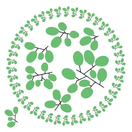 Vector fruit doodle brush with simple grapes shapes. Great for cards, invitations, social media, sticker, marketing.のイラスト素材