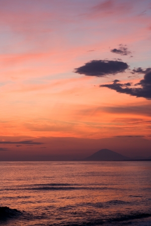 The sky and the sea at sunset, Peloponnese, Greeceの写真素材