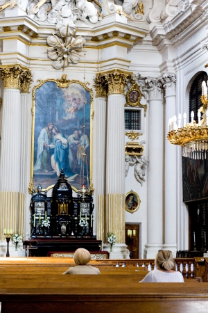 	Detail of the decoration of the ancient church in Warsawの写真素材