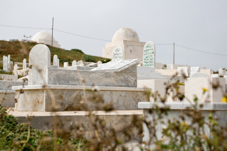 The cemetery on the beach. Mahdia. Tunisia. Africa.のeditorial素材