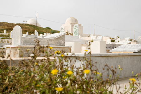 The cemetery on the beach. Mahdia. Tunisia. Africa.のeditorial素材