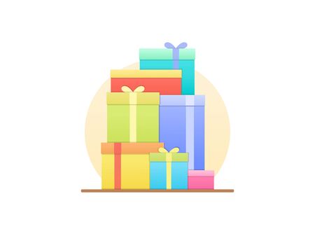 Gift boxes vector illustrationのイラスト素材