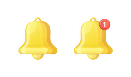 Notification bell icon for incoming inbox messageのイラスト素材