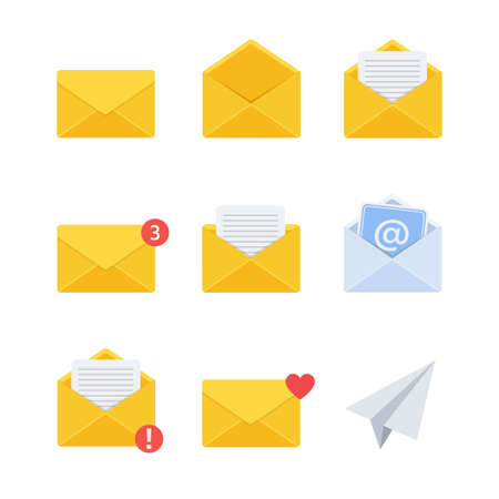 Message icon. New incoming message email icon vector. flat styleのイラスト素材
