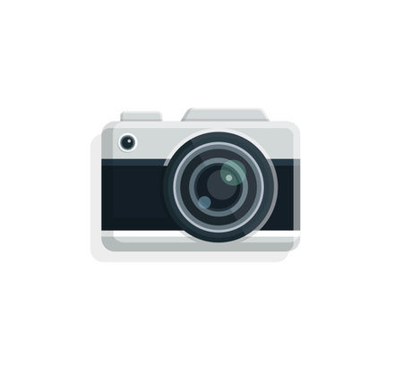Retro camera in a flat styleのイラスト素材