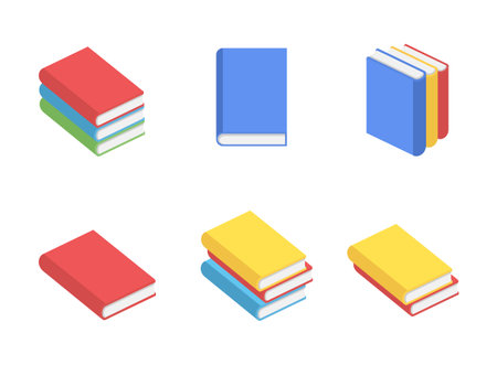 School books elements set concept design flat styleのイラスト素材