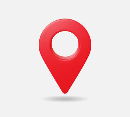 Realistic Location map pin gps pointer markers vector illustration for destination. 3D Style.のイラスト素材